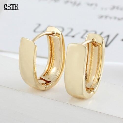 New Fashion Simple Female U-shaped Earrings European High-end Temperament Jewelry Earrings Wedding Holiday Gifts Wholesale