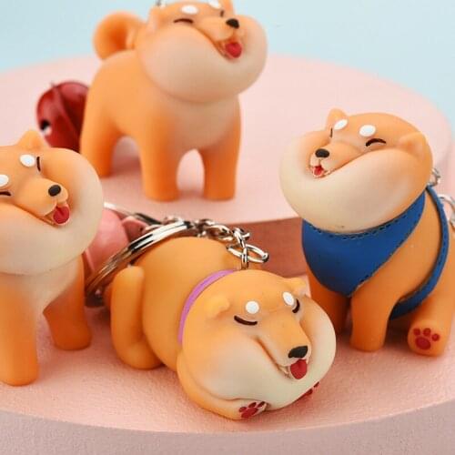 Fashion punk french bulldog key chain resin dog lady bag pendant jewelry small accessories men car key ring key chain