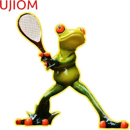 UJIOM Wall Stickers Cartoon Tennis Frog Sticker Home Room Decor Living Room Wallpapers Decoration Accessories Waterproof Decals