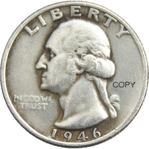 US 1946P/S/D Different Mint Washington Quarter Dollars Silver Plated Copy Coin
