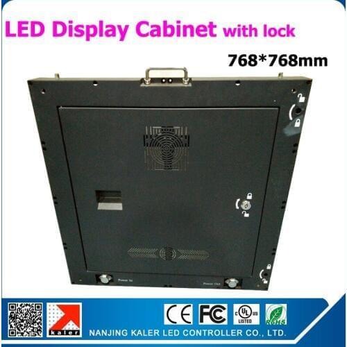New led display cabinet with clock 768*768mm for p6 led modules 384*192mm indoor led display video wall