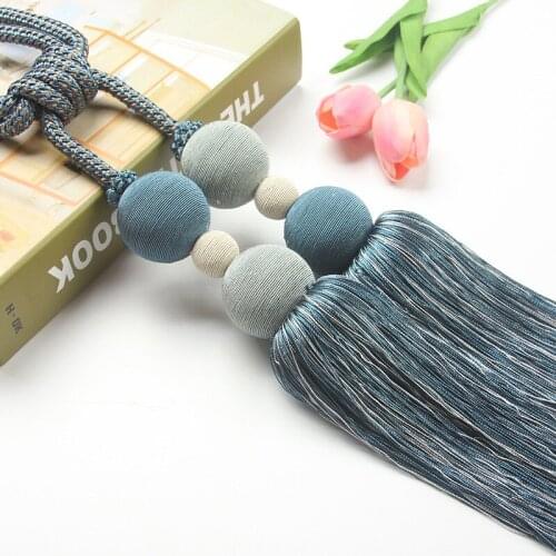 One Pair Luxury Curtain Tieback Decorative Tassels Curtain Rod Room Decoration Accessories Window Shower Curtain Holder Strap