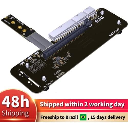 R43SG M.2 key M NVMe External Graphics Card Stand Bracket with PCIe3.0 x4 Riser Cable 32Gbs For ITX STX NUC VEGA64 GTX1080ti
