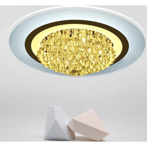 Modern LED crystal lamp ceiling lamps ultra-thin living room round bedroom light restaurant lighting ceiling lights ZA ZL502