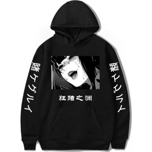 Japanese anime Kakegurui Hoodie Boys/Girls Jabami Yumeko Tops Sweatshirts Harajuku Printing Pullovers Casual Oversized Hooded