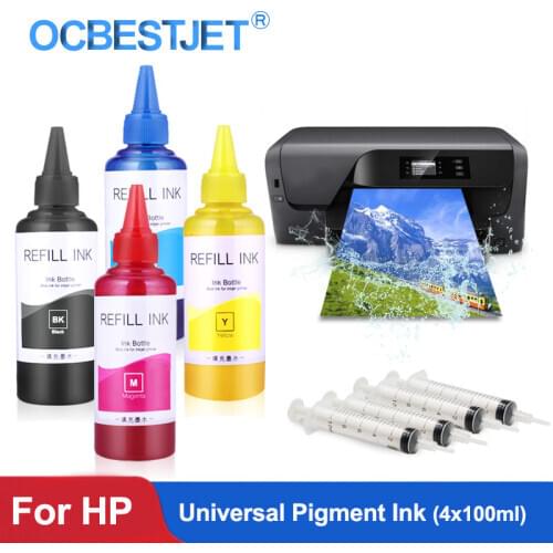 400ml Universal Pigment Ink Bottle For HP 21XL 22XL 123 364 655 670 685 950 951 952 953 954 955 970 971 711 Inkjet Printer