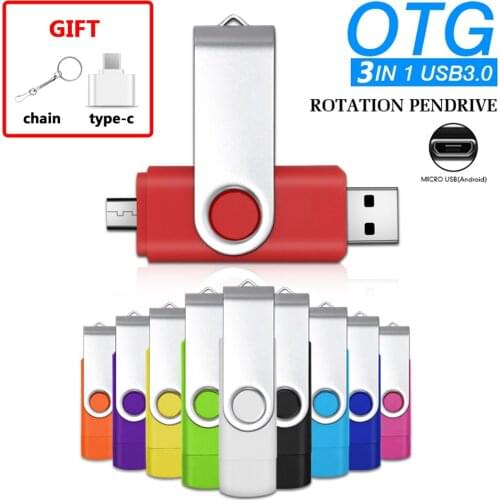 Type-C usb 3.0 flash drives 256GB OTG 3 in 1 pen drive 128GB pendrive 512GB cle usb memory 64GB usb stick 32GB For phone USB
