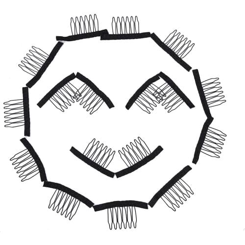 Clip In Hair Extension Wig Clips For Human Hair Wig Clips Wig Comb Hair Wig Cap Combs For Extensions Wig Comb Clips 6 Teeth