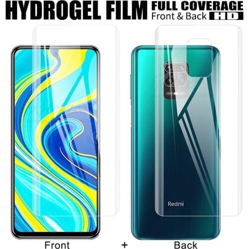2IN1 Front+Back Full Screen Protector For Xiaomi Redmi Note 9s 9 Pro Max soft Hydrogel Film redmi9 Red mi note9s note9 9 s 9pro