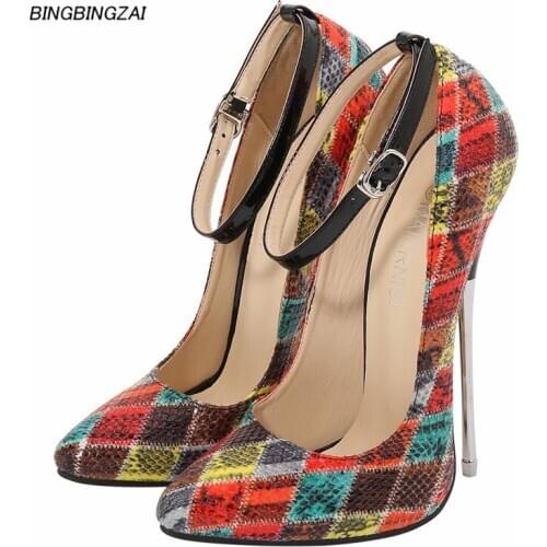 BBZAI spring new pattern sexy Extra large woman shoes high-heeled shoes Sexy Cusp womens shoes 16CM Stiletto heels 4-14 15