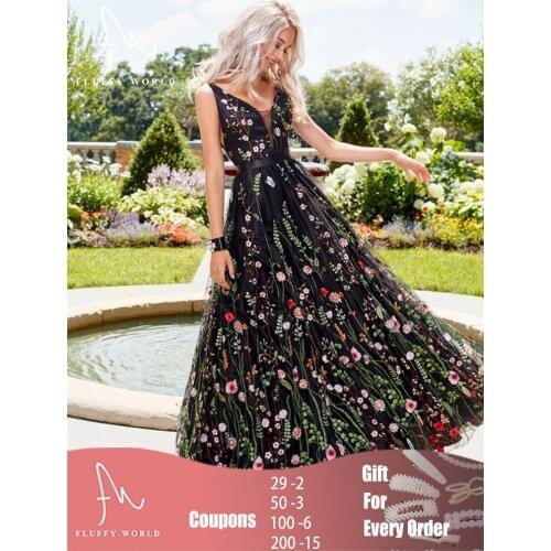 Evening Dresses for Women Party Black Deep V Print Sleeveless Long Floor-length Dress Sexy Elegant Backless Mesh Maxi Dresses