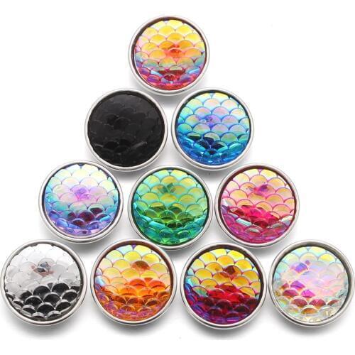 10pcs/lot Resin Snap Button Jewelry Mixed Style Ginger 18mm Snap Buttons fit Snap Bracelet
