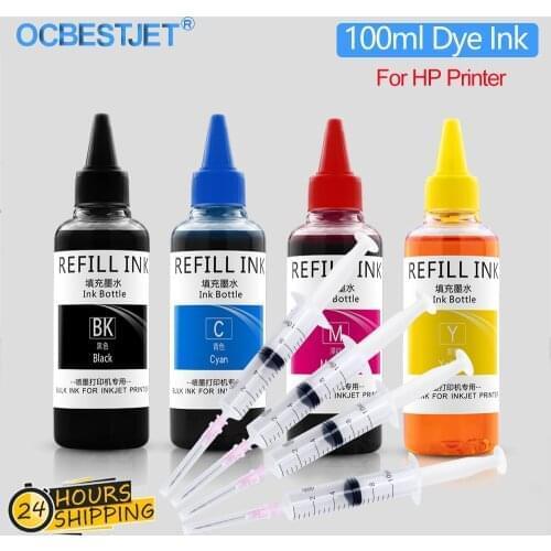 100ml Refill Dye Ink For HP 962 963 964 965 For Officejet Pro 9010 9012 9013 9014 9015 9016 9018 9019 9020 9022 9023 9025 9028