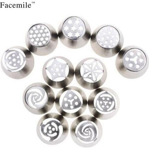 12PCS/Set Large Size Russian Nozzles Decoration Tips Cake Cupcake Decorating Tools Icing Piping Nozzle Baking & Pastry Gift