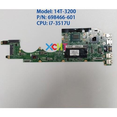 698466-601 DASPSDMBAC0 UMA HM76 w i7-3517U CPU for HP SPECTRE ULTRABOOK 14T-3200 Laptop Notebook PC Motherboard Mainboard