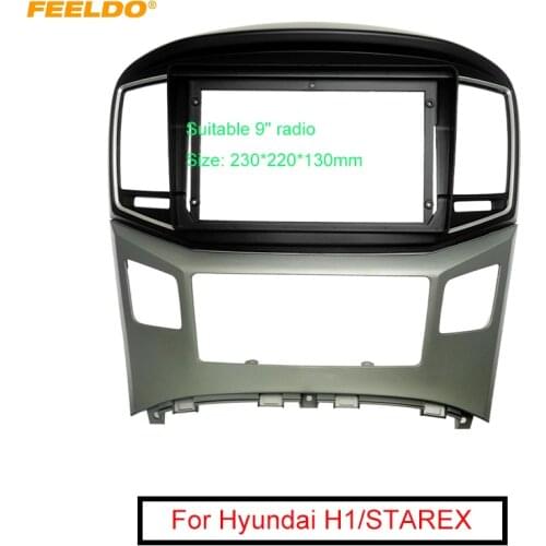 FEELDO Car Audio 2DIN 9" Big Screen Fascia Frame Adapter For Hyundai H1/STAREX DVD Player Dash Fitting Panel Frame Kit