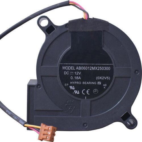 Free Shipping For ADDA AB06012MX250300 50mm 60x60x25mm Server Blower fan (OX2V5) DC 12V 0.18A 3-wire 3-pin connector