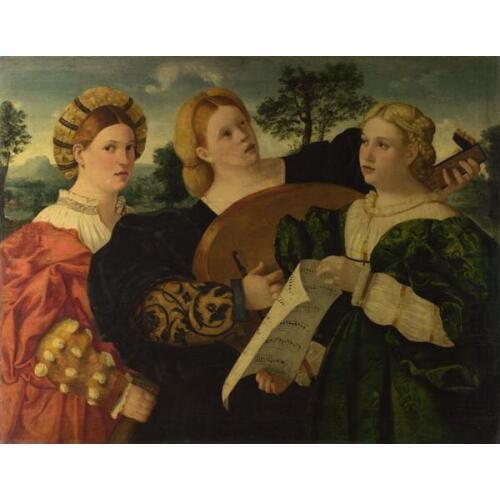 Free shipping religious figures music girls canvas prints oil painting classical people printed on canvas decoration picture