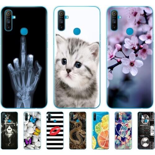 For Realme C3 Case Soft Silicone TPU Back cover For OPPO Realme C3 RMX2020 C 3 RealmeC3 Coque Capa Funda 6.5inch cute cat