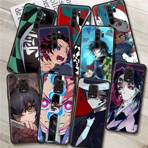 Phone case For Xiaomi Redmi Note 9S 9 9T 8 7 10 Pro 8T K40 9C 9A 9Power 10Pro Max Shell Bumper Demon Slayer Protagonist