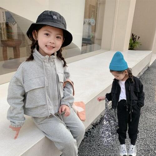 Girls Suits Coat +Pants 2021 Sweet Thicken Winter Autumn Warm Kids Teenagers Outwear Kids Cotton Sport Suits Children Clothing