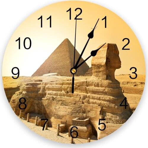 Egyptian Pyramids Wall Clock Kitchen Home Living Room Decorative Kitchen Wall Decor Hanging Clocks