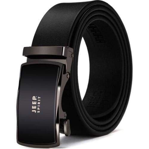 Luxury Brand Genuine Leather Belt Men Business Casual Automatic Buckle Cowskin Split Leather Waist Belt Ceinture Homme 105-130cm