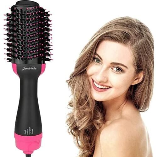 Hair Dryer & Volumizer, Admitrack Hot Air Brush 3-IN-1 Negative Ions Hair Dryer Brush, Electric Blow Dryer Curler and Straighten