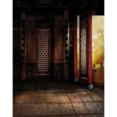 5x7ft Chinese Traditional Dark Room Photography Backdrops Photo Props Studio Background