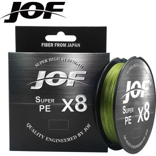 JOF 8 Weaves Fishing Line 150M 300M 500M 8 Strands Braided Fishing Line Multifilament PE Line 15 20 30 40 50 60 80 100LB