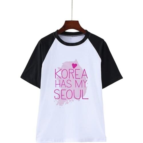 Korea Has My Seoul T-shirt Men Women Short Sleeve O-Neck T Shirts Fashion Mens Tshirt Round Neck Graphic Tee High Qualty Tshirts