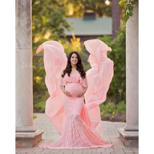 New Lace Maternity Photography Props Dresses For Pregnant Women Clothes Maternity Dresses For Photo Shoot Pregnancy Dresses