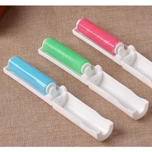 Hot Sell Pocket Washable Reusable Lint Hair Fur Fold Remover Clothes Sticky Roller Brush