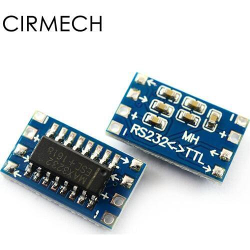 CIRMECH MCU Mini RS232 to TTL Converter Adapter Board Module MAX3232 3-5 V Electronic Parts Development Serial Port for arduino