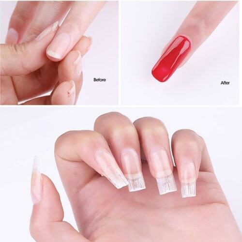 Fiber Glass Nail Extension for UV Gel Building French Manicure Acrylic Fiberglass Nail Forms Salon Tool Tips Accessory