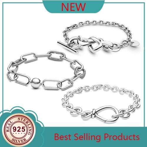 Original Knotted Bracelet Fits 925 Sterling Silver Pan Bracelet Female Beadwork Diy European Beads