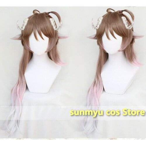 Game Arknights Eyjafjalla Wig Cosplay Halloween Wigs Hair