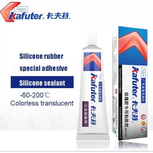 Kafuter Transparent special adhesive for silicone rubber elastic adhesive sealant water engineering plastic glue 40g