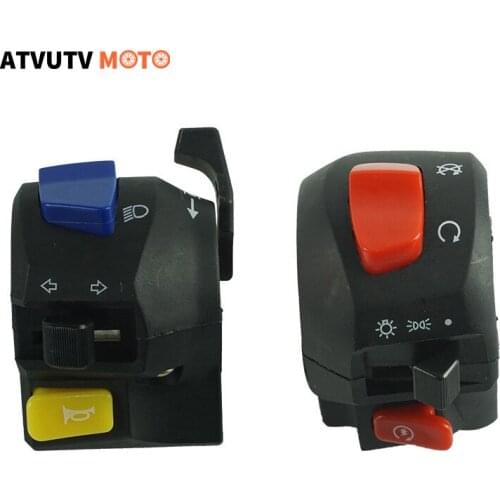 22mm 7/8" Motorcycle Handle Bar Switches Horn Turn Signal Headlight Electric Start Handlebar Controller Switch For EN125 HJ150