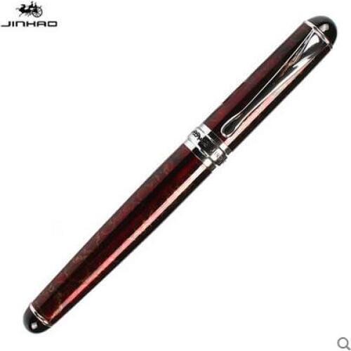 Luxury Brand Jinhao X750 Red Marble roller ball pen Medium 18KGP Nib School Office Name Ink Pens Gift Stationery