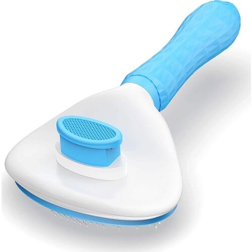 Dog & Cat Brush, Self Cleaning Slicker Brush for Short and Long Hair, Shedding Grooming Brush to Remove Loose Hair, Mats, Tangle