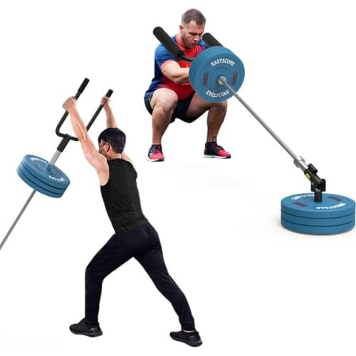 Barbell Press Push Bar Weightlifting Deadlift Squat Handle T-Bar Row Plateform for 2-Inch Barbell Rod Barbell Shoulder Support