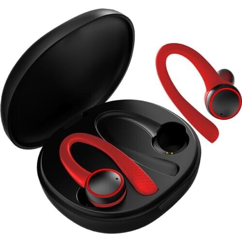 TWS Sports Wireless Earphone Bluetooth Headphone Ear Hook with Microphone Waterproof Running Noise Cancelling Stereo Earbuds