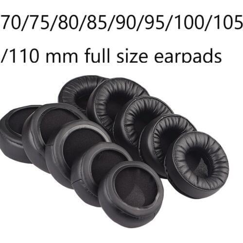 Headphone Earpads Thickened Protein Memory Foam Stereo Shaped All-inclusive Ear Pads Cushion 70/75/80/85/90/95/100/105/110mm