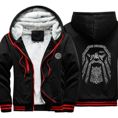 Vikings Odin Warrior Legend windbreak outwear 2021 Male coat warm hoodies men thick Camouflage Sleeve causal winter Mens Jacket