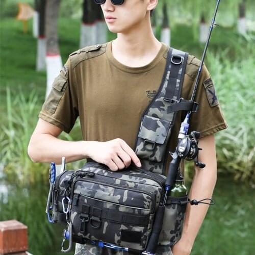 3 IN 1 Fishing Tackle Bag Waterproof Large-Capacity One-Shoulder Bag Waist Bag Bbackpack Рыбалка Lure Practic Wear-Resistant