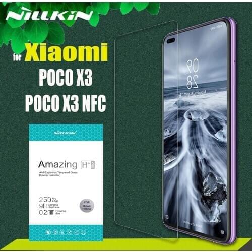 Nillkin Tempered Glass for Xiaomi POCO X3 NFC Safety Glass Screen Protector for Xiaomi POCO X3 Global Version Clear Glass