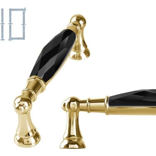 10 pcs Cabinet Kitchen Pull Crystal Handle Handles For Furniture Crystal Knobs Chrome Gold Modern Crystal Cabinet Handle