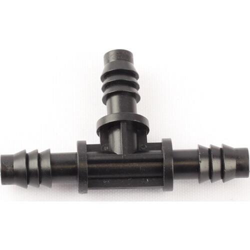 12 pcs 8/11mm Barbed Tee for Irrigation Hose 3 Ways Pipe Splitter Garden Water Raised Bed Trickle Irrigation Splitter