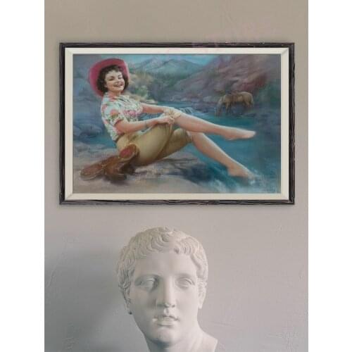 398 Vintage Beautiful Pin-up Girl Classic Picture Custom Silk Poster Home Deco Wall Art Christmas Gift